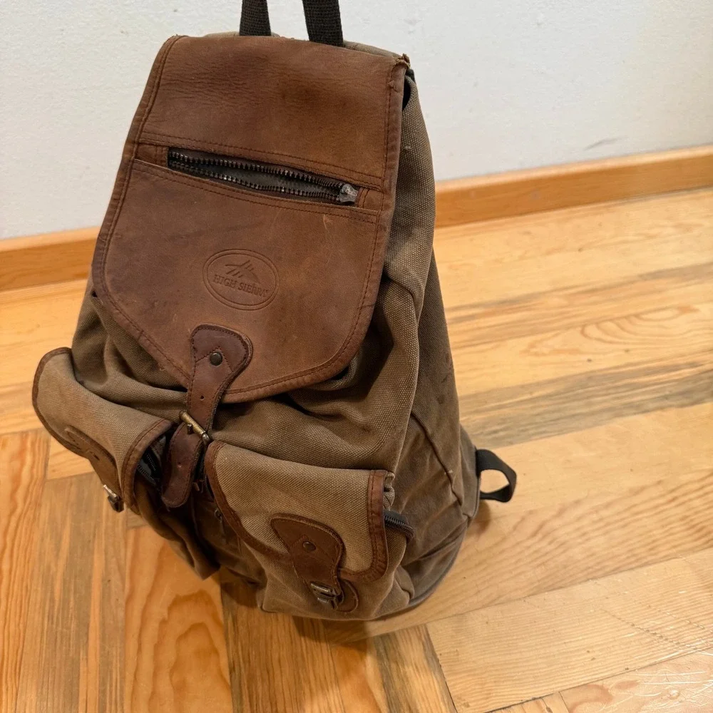 High Sierra x Captain Morgan Private Stock Promotional Leather Canvas Backpack